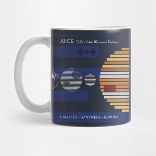 Space Exploration JUICE Jupiter ICy Moons Explorer For DARK backgorunds Mug